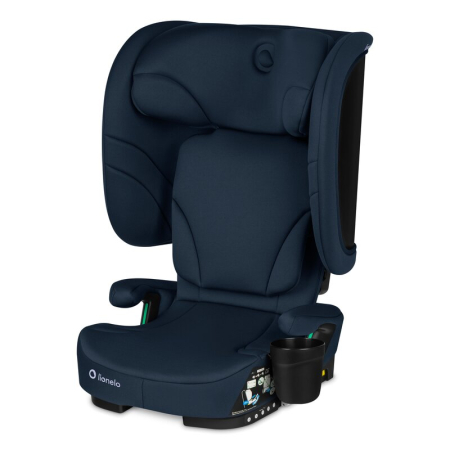 Scaun auto pliabil, Lionelo, Orin, i-Size, 100-150 cm, Tetiera reglabila in 14 pozitii, Spatar in 4 pozitii, Isofix+Top Tether, Sezut ergonomic, Husa transport, Suport sticla, Albastru [7]
