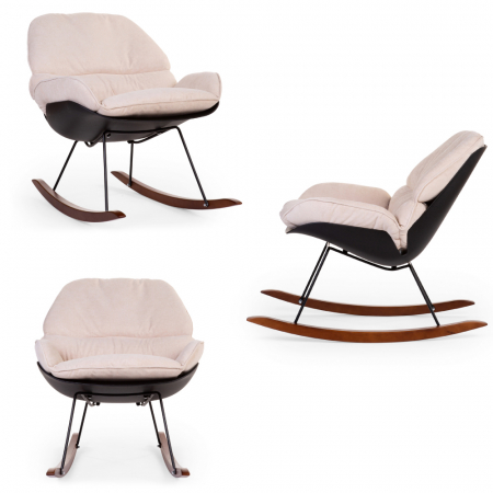 Scaun balansoar Childhome Negru/Alb [1]