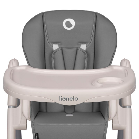 Scaun de masa, Lionelo, Zanna, Reglabil, 4 Pozitii pe inaltime, Pliabil, din Metal, Conform cu standardul european de securitate EN14988, Gri [15]