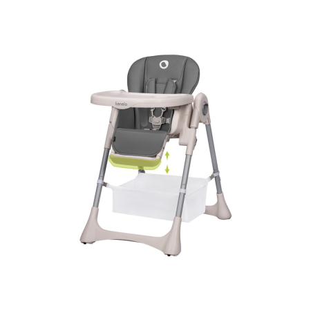 Scaun de masa, Lionelo, Zanna, Reglabil, 4 Pozitii pe inaltime, Pliabil, din Metal, Conform cu standardul european de securitate EN14988, Gri [5]