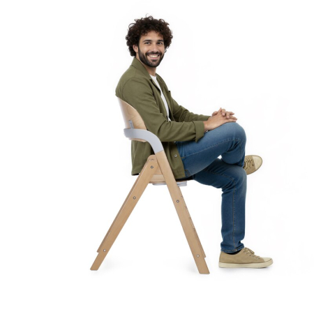 Scaun de masa multifunctional pliabil, Jane, Forest, De la 6 luni la adult, Din lemn fag, Greutate maxima 100 Kg, Mist [5]