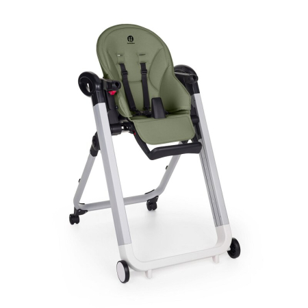 Scaun de masa, Petite&Mars, Tasty, Multifunctional, Pana la 15 kg, Reglabil pe inaltime in 7 pozitii, Spatar reglabil pana la 175 grade, cu roti, Aluminiu, Mature Olive [5]