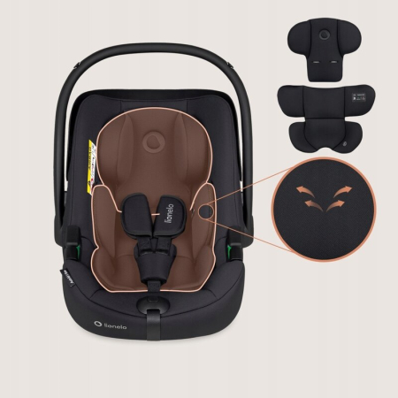 Scoica auto, Lionelo, i-Size Astrid, 0-13 Kg, 40-87 cm, Cu salteluta, Testat ADAC, Conform cu standardul european de securitate R129, Negru Onyx [16]