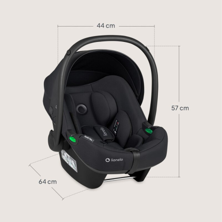 Scoica auto, Lionelo, i-Size Astrid, 0-13 Kg, 40-87 cm, Cu salteluta, Testat ADAC, Conform cu standardul european de securitate R129, Negru Onyx [13]