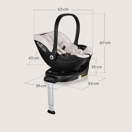 Scoica auto Lionelo Moxie i-Size cu baza rotativa 360 cu picior de fixare 40-87 cm [27]