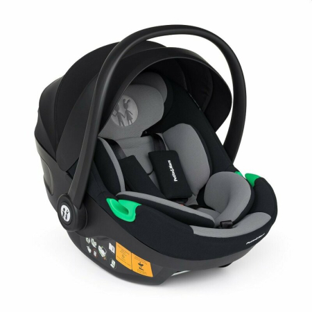 Scaune auto copii - Scoica auto, Petite&Mars, Core Pro, 0-13 Kg, 40-87 cm, Cu salteluta, Maner reglabil, Tetiera ajustabila in 5 pozitii, ECE R129, 0 luni+, Negru/ Gri