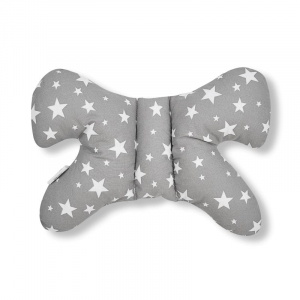 Set 5 piese Jukki Bebe rasfatat cosulet bebe, lenjerie, salteluta si perna bebe Grey stars [3]