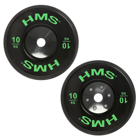 Set Greutati Bumper Plate 10 kg, 15 kg, 20 kg, 25 kg/51 mm HMS BTBR [3]