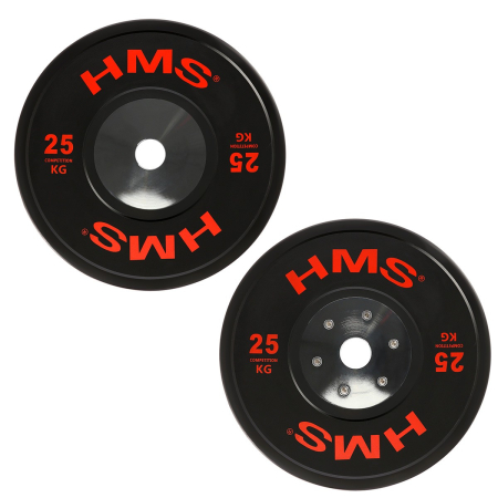 Set Greutati Bumper Plate 10 kg, 15 kg, 20 kg, 25 kg/51 mm HMS BTBR [9]