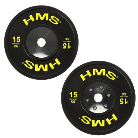 Set Greutati Bumper Plate 10 kg, 15 kg, 20 kg, 25 kg/51 mm HMS BTBR [5]