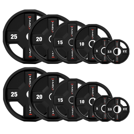 Bare - Discuri - Greutati - Set greutati olimpice HMS TPC 2 x 2.5 - 25 KG - 155KG