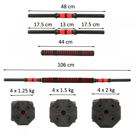 Set Haltera si Gantere ciment Sportmann SHG06 20 kg [6]