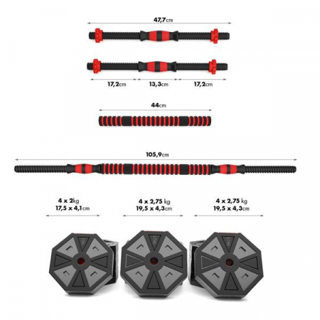 Set Haltera si Gantere HMS SGC30 30 kg [6]