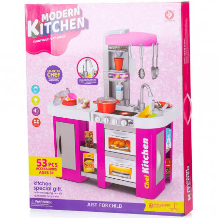 Set jucarie Chipolino Kitchen 72,5 cm cu sistem de curgere apa, lumini, sunete si 53 accesorii [8]