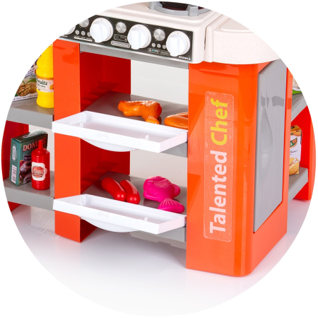 Set jucarie Chipolino Kitchen 84 cm cu sistem de curgere apa, lumini, sunete si 79 accesorii [8]