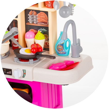 Set jucarie Chipolino Kitchen 87 cm cu sistem de curgere apa, lumini, sunete si 63 accesorii [7]