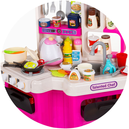Set jucarie Chipolino Kitchen 93 cm cu sistem de curgere apa, lumini, sunete si 113 accesorii [7]