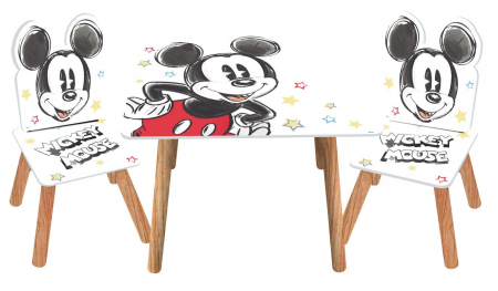 Scaun masa copii - Set masuta si 2 scaunele Mickey - Arditex
