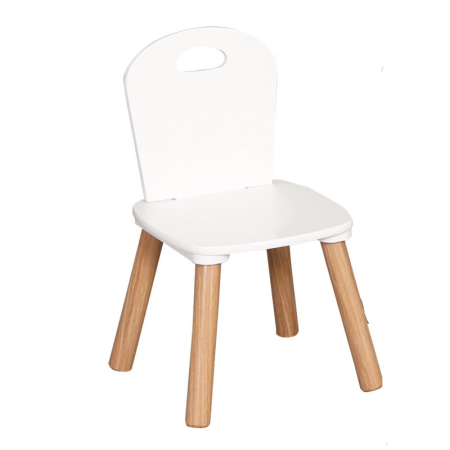 Set masuta si doua scaune, FreeON, Athena, pentru copii, din lemn, Alb [11]