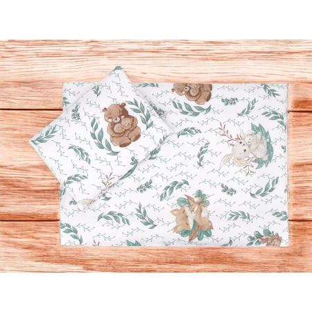 Set pentru carucior, MimiNu, cu pernuta si paturica, cu huse detasabile si lavabile, din bumbac, Lulu Natural [1]