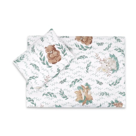 Carucioare copii - Set pentru carucior, MimiNu, cu pernuta si paturica, cu huse detasabile si lavabile, din bumbac, Lulu Natural