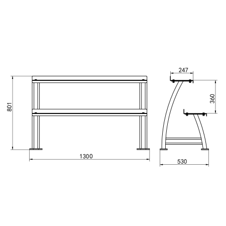 Suport pentru kettlebells cu doua niveluri HMS STR39 [3]