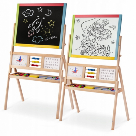 Tabla educationala cu doua fete si accesorii Ricokids RK-801, 113 x 69 x 37 cm, Multicolora [1]