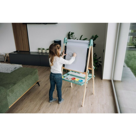 Tablita magnetica, Free2Play, 2 in 1, cu litere si cifre , din lemn, Conform cu standardul european de securitate EN71/123, 3 ani+, Multicolor [6]