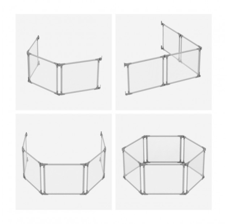 Tarc de joaca bebelusi hexagonal, pliabil si ajustabil Cozy 70 configurabil [8]