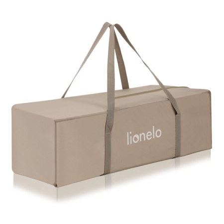 Tarc de joaca copii, Lionelo, Florence Easy Fold, 150 x 180 x 75 cm, Pliere, depliere automata, Include geanta de transport, din plasa, cu doua intrari laterale, 0-48 luni, Bej [12]
