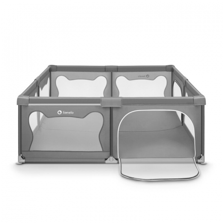 Tarc de joaca copii Lionelo Willow XL 180 x 200 cm Gri [4]