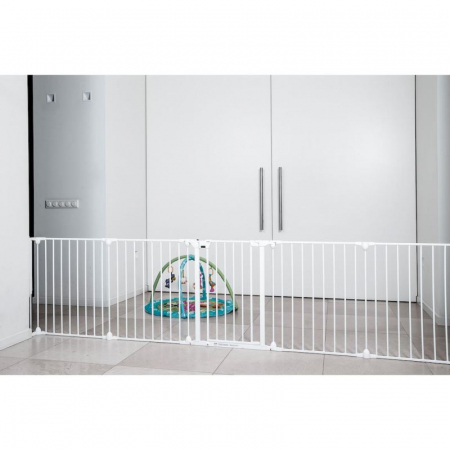 Tarc de siguranta modular cu 5 panouri, metal alb, Noma, N94047 [5]