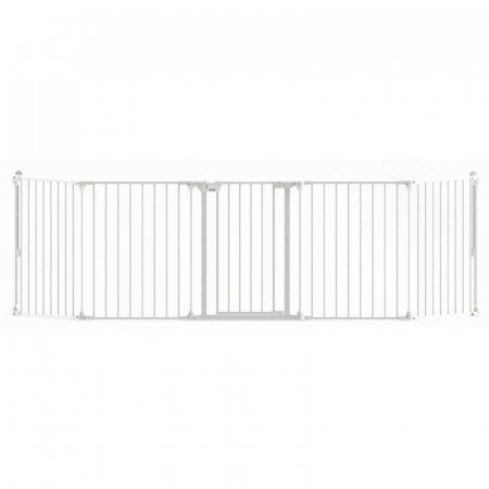 Tarc de siguranta modular cu 5 panouri, metal alb, Noma, N94047 [7]