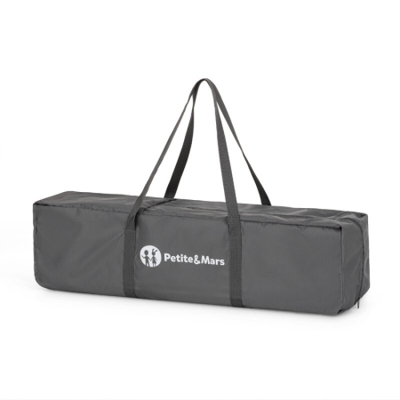 Tarc pliant, Petite&Mars, Nook, 90 x 90 cm, Pliere compacta, Include geanta de transport, Intrare laterala, Pereti din plasa, Structura stabila, Pana la 15 kg, 0 luni+, Gri [6]