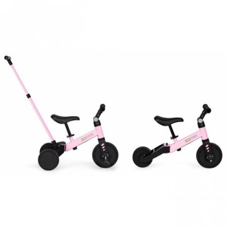 Tricicleta cu pedale si maner 2 in 1 Ecotoys YM-BT-6 - Roz [6]