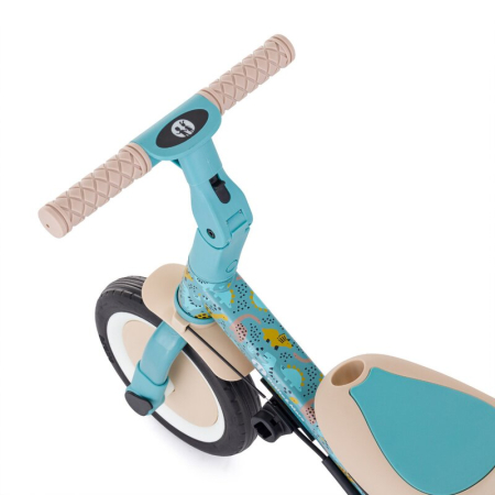 Tricicleta, Petite&Mars, Turbo, Editie limitata, 5 in 1, Multifunctionala, Vehicul de impins, Bicicleta cu/fara pedale, Cu maner de ghidaj, Detasabil, Roti din cauciuc, Pana la 25 kg, 1.5-5 ani, Dino [19]