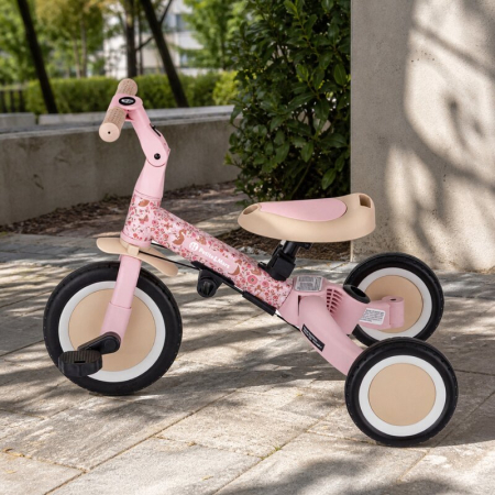 Tricicleta, Petite&Mars, Turbo, Editie limitata, 5 in 1, Multifunctionala, Vehicul de impins, Bicicleta cu/fara pedale, Cu maner de ghidaj, Detasabil, Roti din cauciuc, Pana la 25 kg, 1.5-5 ani, Rosy  [20]