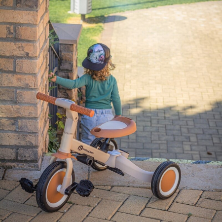 Tricicleta, Petite&Mars, Turbo, Editie limitata, 5 in 1, Multifunctionala, Vehicul de impins, Bicicleta cu/fara pedale, Cu maner de ghidaj, Detasabil, Roti din cauciuc, Pana la 25 kg, 1.5-5 ani, Dino [37]