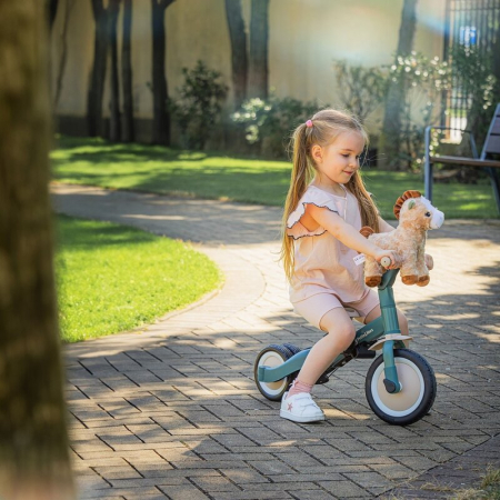 Tricicleta, Petite&Mars, Turbo, Editie limitata, 5 in 1, Multifunctionala, Vehicul de impins, Bicicleta cu/fara pedale, Cu maner de ghidaj, Detasabil, Roti din cauciuc, Pana la 25 kg, 1.5-5 ani, Dino [24]