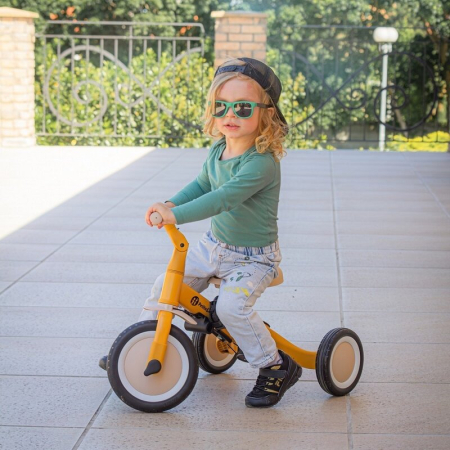 Tricicleta, Petite&Mars, Turbo, Editie limitata, 5 in 1, Multifunctionala, Vehicul de impins, Bicicleta cu/fara pedale, Cu maner de ghidaj, Detasabil, Roti din cauciuc, Pana la 25 kg, 1.5-5 ani, Dino [35]