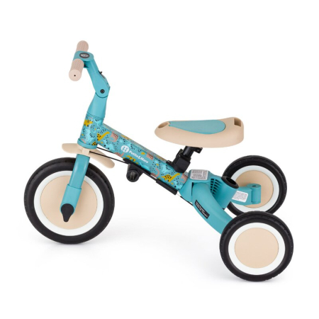 Tricicleta, Petite&Mars, Turbo, Editie limitata, 5 in 1, Multifunctionala, Vehicul de impins, Bicicleta cu/fara pedale, Cu maner de ghidaj, Detasabil, Roti din cauciuc, Pana la 25 kg, 1.5-5 ani, Dino [5]