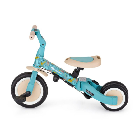 Tricicleta, Petite&Mars, Turbo, Editie limitata, 5 in 1, Multifunctionala, Vehicul de impins, Bicicleta cu/fara pedale, Cu maner de ghidaj, Detasabil, Roti din cauciuc, Pana la 25 kg, 1.5-5 ani, Dino [8]