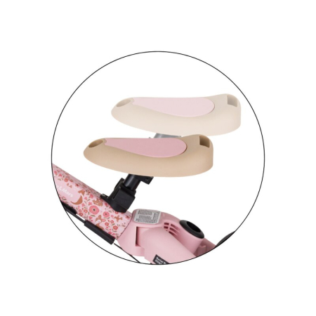 Tricicleta, Petite&Mars, Turbo, Editie limitata, 5 in 1, Multifunctionala, Vehicul de impins, Bicicleta cu/fara pedale, Cu maner de ghidaj, Detasabil, Roti din cauciuc, Pana la 25 kg, 1.5-5 ani, Rosy  [14]