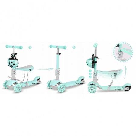 Trotineta 3 in 1 cu roti cu LED Ricokids Buggy [1]