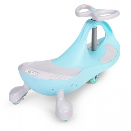 Trotineta gravitationala tip barca cu roti LED Ecotoys YM-SW-1 - Albastru [3]