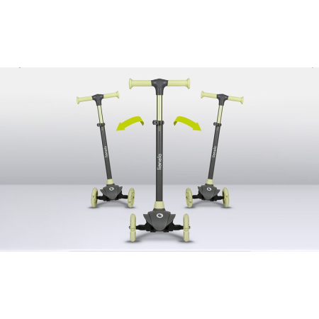 Trotineta, Lionelo, Jessy, Ultrapliabila, Pana la 50 Kg, cu design ergonomic, cu lumini LED, 56 x 26 x 67-82 cm, 3 ani+, Verde [19]