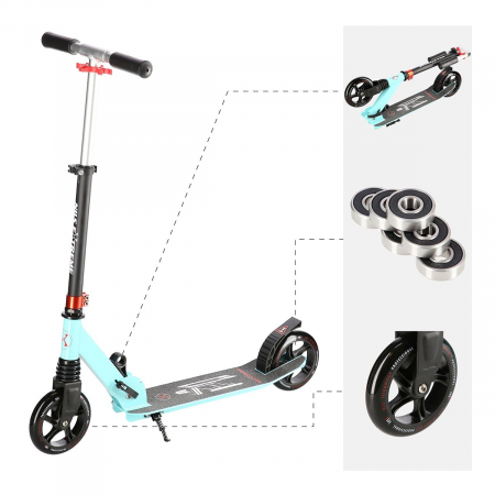 Trotineta Nils Extreme HM2160, 145 mm, Albastru/Negru [12]