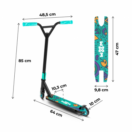 Trotineta pentru cascadorii WXM WRS-CY1 - Turquoise [8]