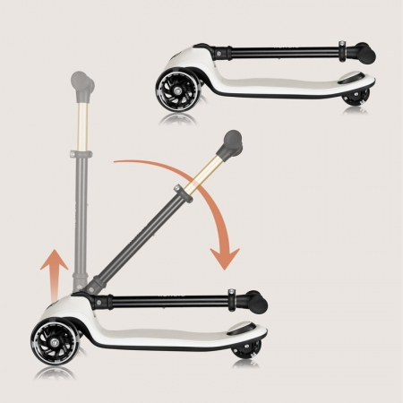 Trotineta pentru copii Lionelo Mey ultrapliabila cu lumini si cosulet pana la 50 Kg [23]