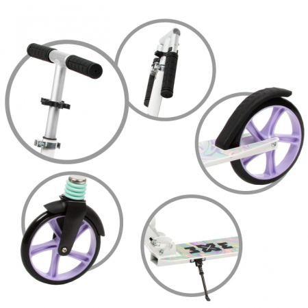 Trotineta pliabila de oras 200 mm DRIFF - Purple White [8]